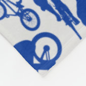 Cycling Freestyles Pattern.w x4 OffWhite BG Fleecedecke (Ecke)