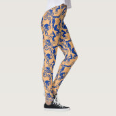 Cycling Freestyles Pattern.w x4 Orange BG Leggings (Rechts)