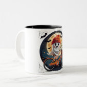 Cycling Ghost Zweifarbige Tasse (Vorderseite Links)