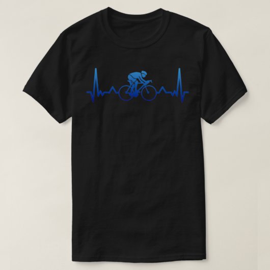 Cycling Heartbeat Cyclist Cycle Gift T-Shirt (Design vorne)