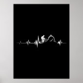 Cycling Heartbeat Racing Bicycle Mountain Bike Poster (Vorne)