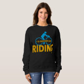 Cycling I'd Rather Be Riding Yellow Blue Sweatshirt (Vorne ganz)