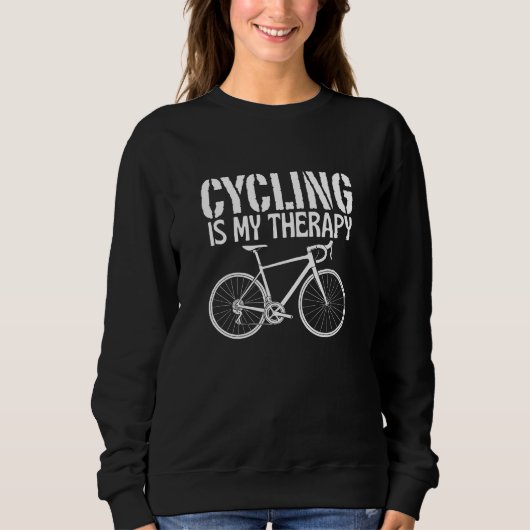cycling is my therapy sweatshirt (Vorderseite)