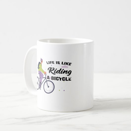 Cycling Life Graphic Design Kaffeetasse (Vorderseite Links)