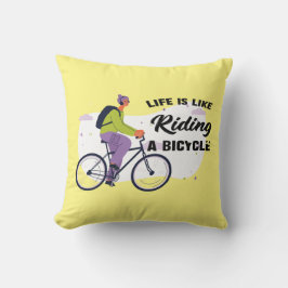 Cycling Life Graphic Design Kissen