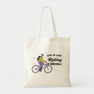 Cycling Life Graphic Design Tragetasche