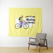 Cycling Life Graphic Design Wandteppich (Beispiel (Horizontal))