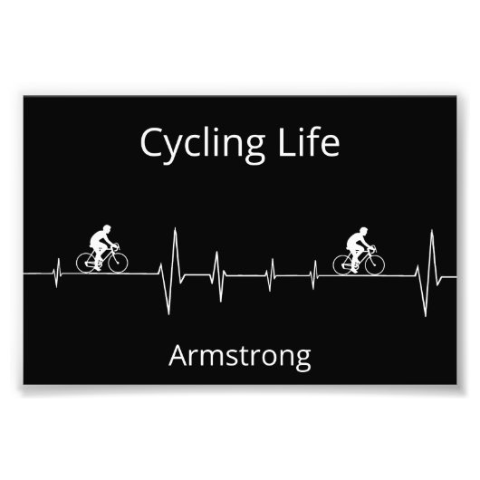 Cycling Life, Heartbeat anpassbar Fotodruck (Vorne)
