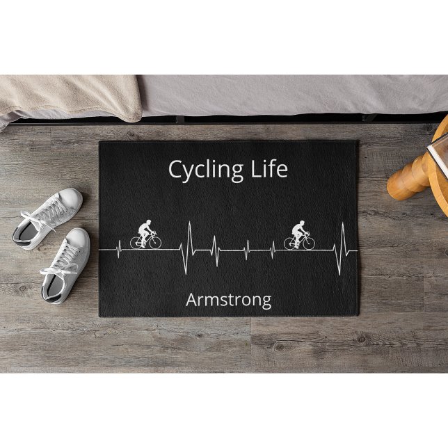 Cycling Life, Heartbeat anpassbar Fußmatte (Von Creator hochgeladen)