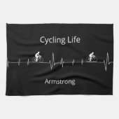 Cycling Life, Heartbeat anpassbar Geschirrtuch (Horizontal)