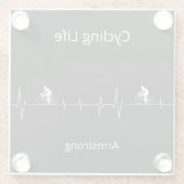 Cycling Life, Heartbeat anpassbar Glasuntersetzer (Rückseite)
