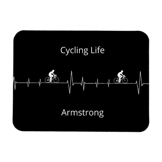 Cycling Life, Heartbeat anpassbar Magnet (Horizontal)