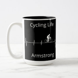Cycling Life, Heartbeat anpassbar Zweifarbige Tasse
