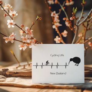 Cycling Life, Neuseeland anpassbar Feiertagspostkarte