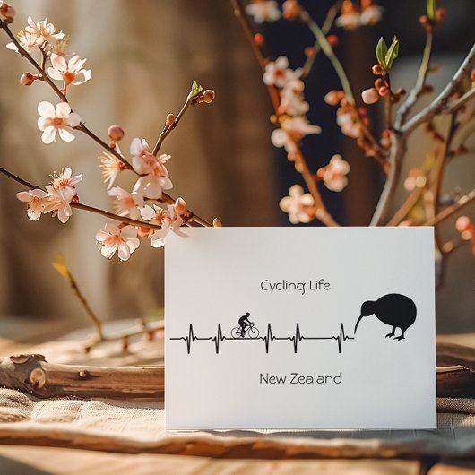 Cycling Life, Neuseeland anpassbar Feiertagspostkarte