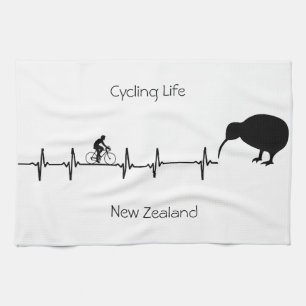 Cycling Life, Neuseeland anpassbar Geschirrtuch