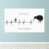 Cycling Life, Neuseeland anpassbar Leinwanddruck (Insitu (Holzboden))