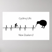 Cycling Life, Neuseeland anpassbar Poster (Vorne)