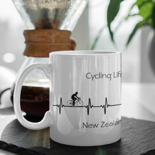 Cycling Life, Neuseeland anpassbar Zweifarbige Tasse