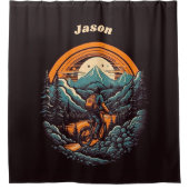 Cycling Life, Retro anpassbar Duschvorhang (Vorderseite)