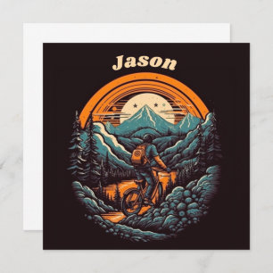 Cycling Life, Retro anpassbar Einladung