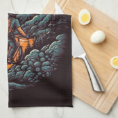 Cycling Life, Retro anpassbar Geschirrtuch (Viertel Falte)