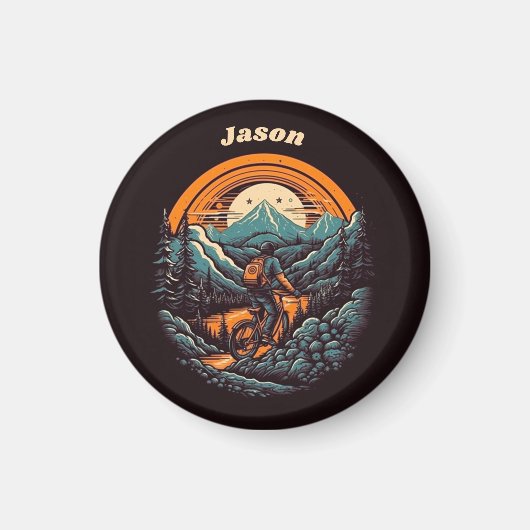 Cycling Life, Retro anpassbar Magnet (Vorne)