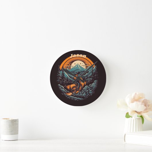 Cycling Life, Retro anpassbar Runde Wanduhr (Zuhause)