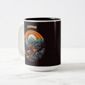 Cycling Life, Retro anpassbar Zweifarbige Tasse (Vorderseite Links)