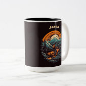 Cycling Life, Retro anpassbar Zweifarbige Tasse (VorderseiteRechts)