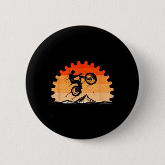 Cycling Lover Cycle Vintage For Mountain Bike Tour Button