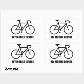 Cycling, mein mobiles Gerät Rechteckiger Aufkleber (Blatt)