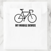 Cycling, mein mobiles Gerät Rechteckiger Aufkleber (Tasche)