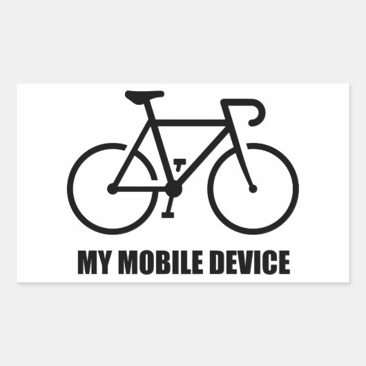 Cycling, mein mobiles Gerät Rechteckiger Aufkleber (Vorderseite)