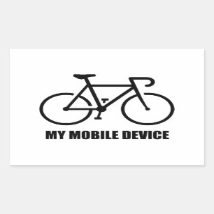 Cycling, mein mobiles Gerät Rechteckiger Aufkleber