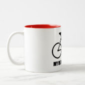 Cycling, mein mobiles Gerät Zweifarbige Tasse (Links)