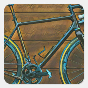 Cycling-Ohrfeigen Mountain Bigifke Quadratischer Aufkleber