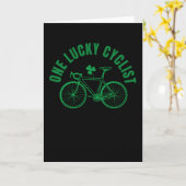 Cycling One Lucky Cyclist Saint Patrick's Day Him Karte (Gelbe Blume)