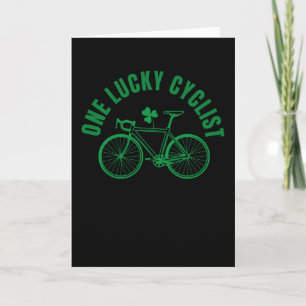 Cycling One Lucky Cyclist Saint Patrick's Day Him Karte