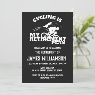 Cycling-Rentner-Ruhestands-Cocktailparty Einladung