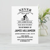 Cycling retired retirement party einladung (Stehend Vorderseite)