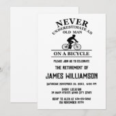 Cycling retired retirement party einladung (Vorne/Hinten)