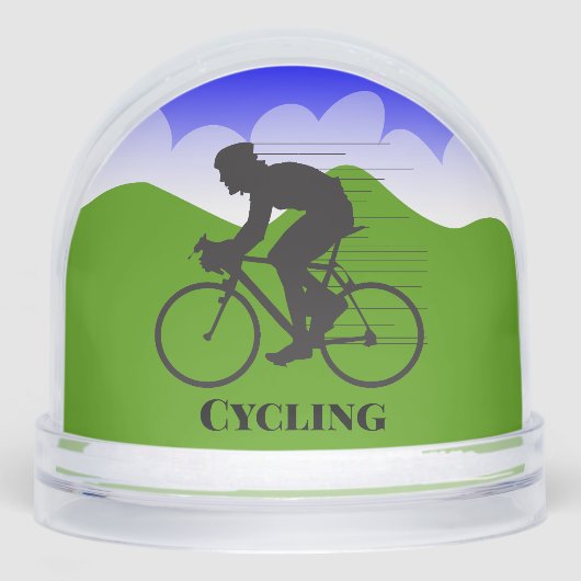 Cycling Sport Design Snow Globe Schneekugeln (Vorderseite)