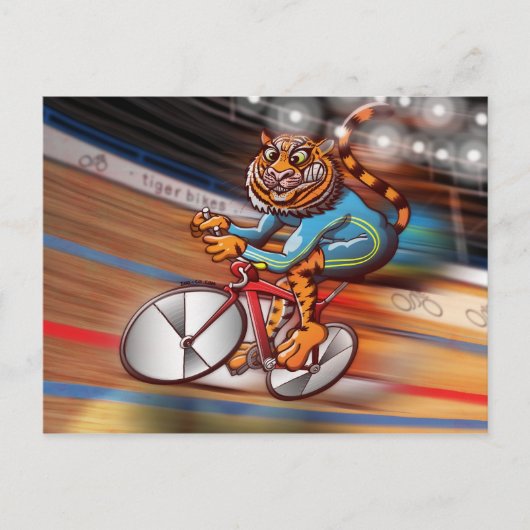 Cycling Tiger Postkarte (Vorderseite)