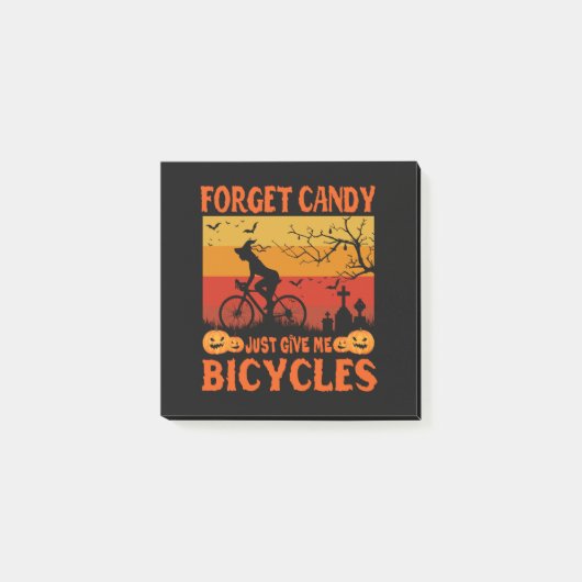 Cycling Witch Brooms Are For Beginners Bicycle Post-it Klebezettel (Vorderseite)