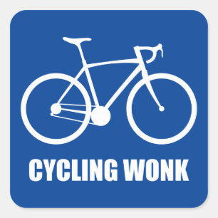 Cycling Wonk Quadratischer Aufkleber