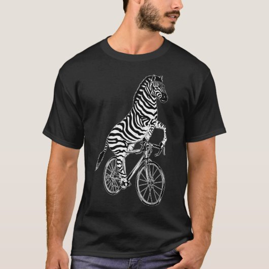Cycling Zebra T-Shirt (Vorderseite)