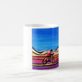Cyclis Colorful Road Originale Kunst Kaffeetasse (Mittel)