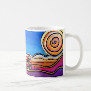 Cyclis Colorful Road Originale Kunst Kaffeetasse