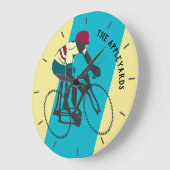 Cyclist #1 große wanduhr (Winkel)